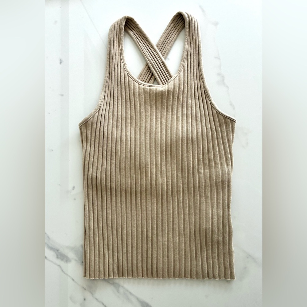 Enza Costa Ribbed Tank Sz XS $110